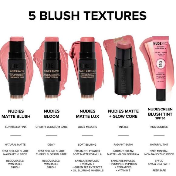 NWT- NUDESTIX
Nudies Cream Blush All-Over-Face Color-TIGER LILY QUEEN - Picture 6 of 13